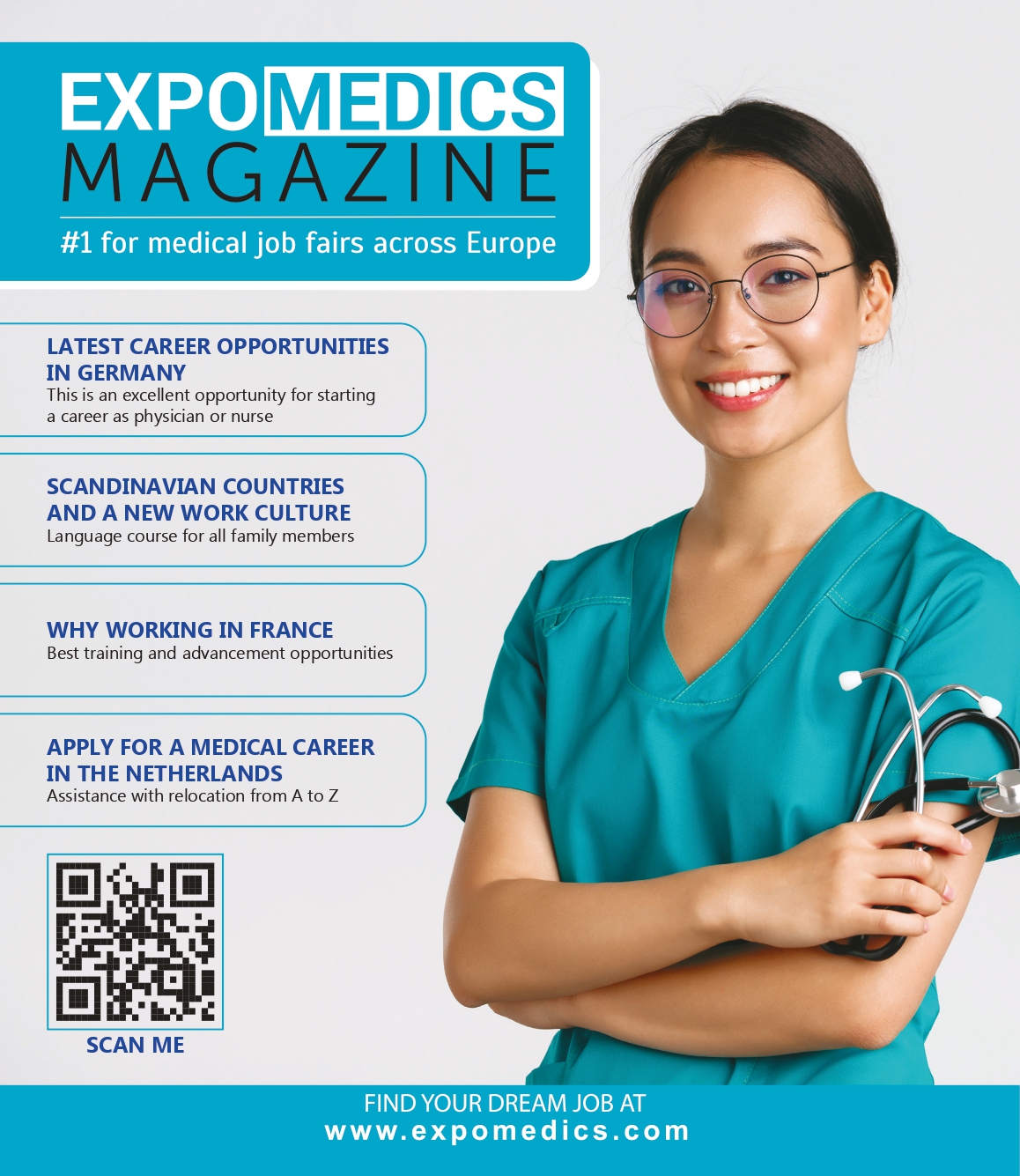 EXPOMEDICS 1 for medical job fairs across Europe